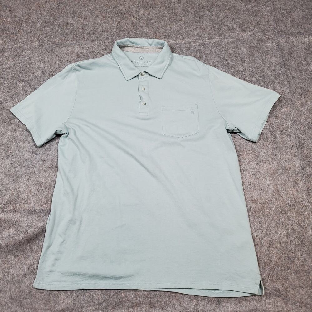 Free Fly Apparel Light Blue Polo Shirt